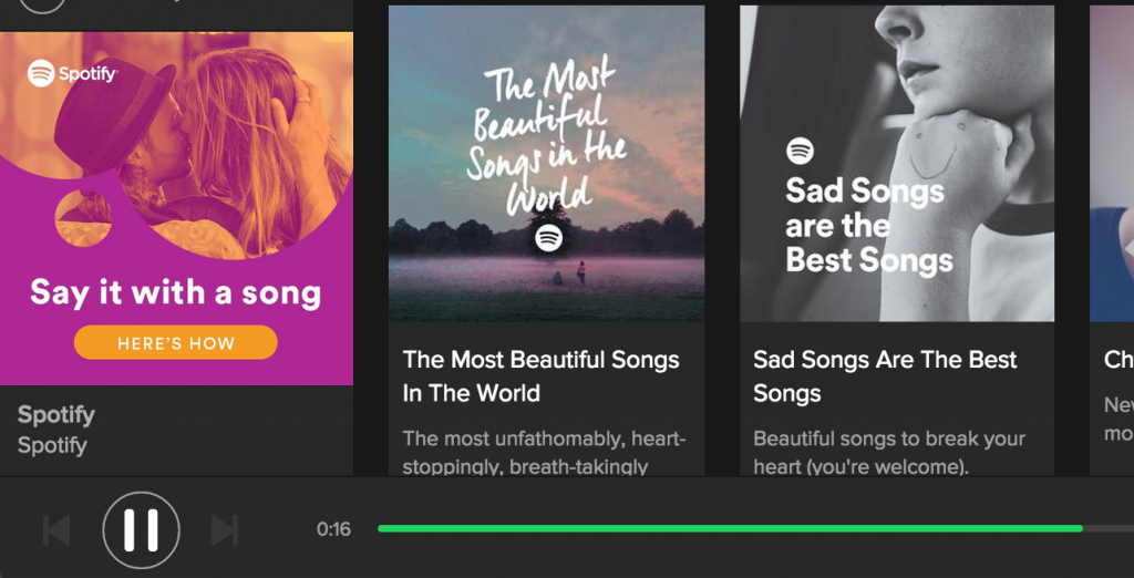 Spotify advert for business success Sounds Visual Voiceover Radio