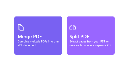 Merge and split PDFs easily