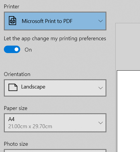 Microsoft Print to PDF to convert JPG and PNG to PDFs